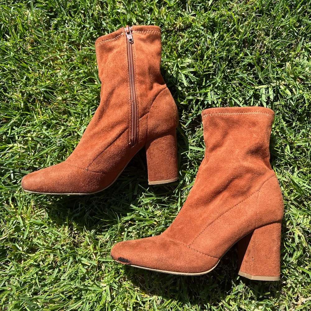 Brown Suede Ankle Boots